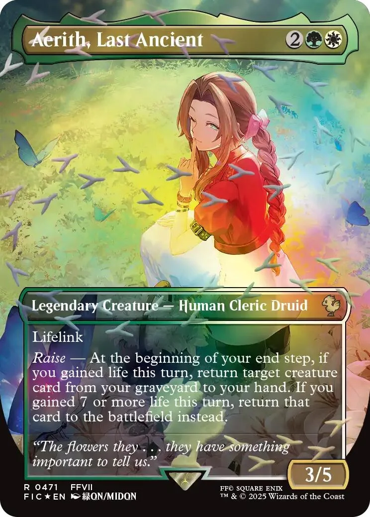 Aerith, Last Ancient (Borderless) (Chocobo Track Foil) (471) (FINAL FANTASY)