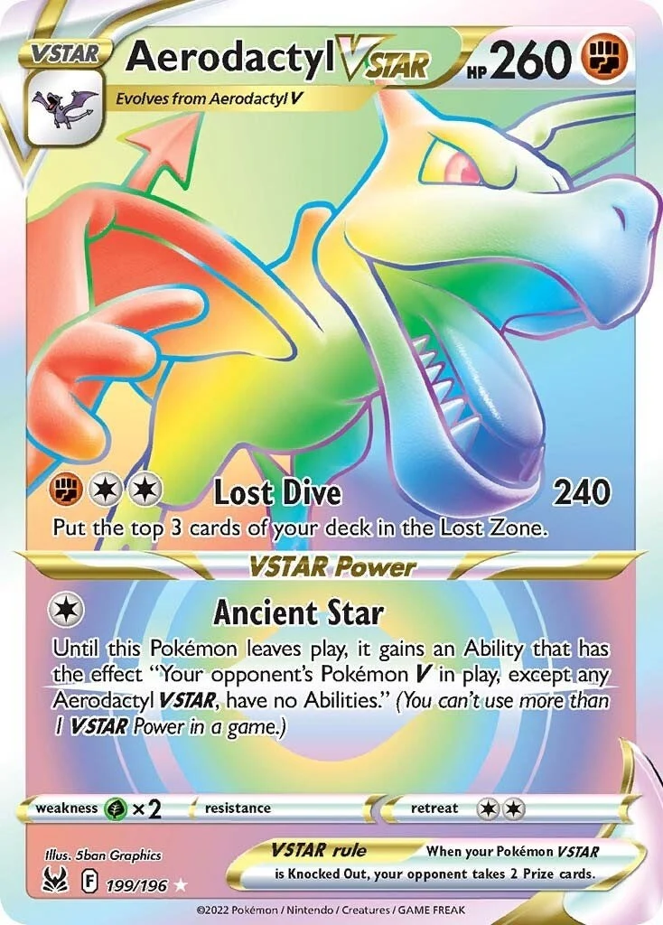 Aerodactyl VSTAR (Secret) (199/196) (SWSH11: Lost Origin)