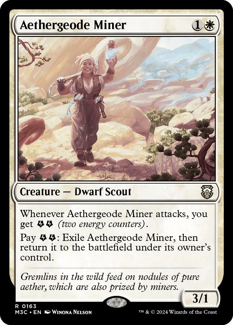 Aethergeode Miner (Ripple Foil) (163) (Modern Horizons 3)