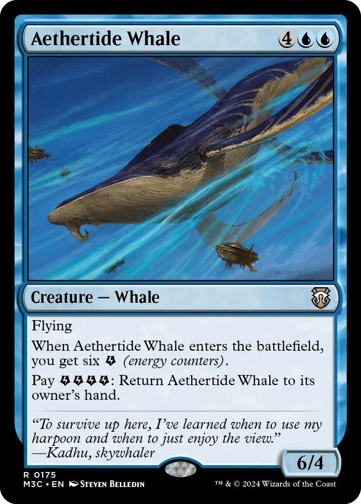 Aethertide Whale (Ripple Foil) (175) (Modern Horizons 3)