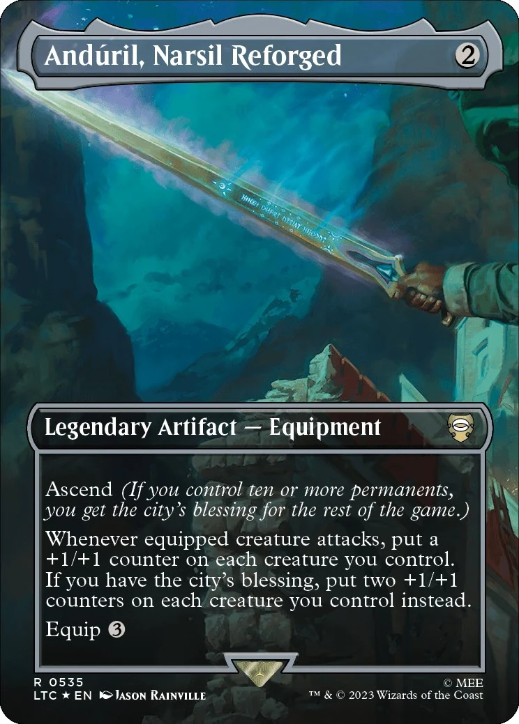 Anduril, Narsil Reforged (Borderless) (Surge Foil) (535)