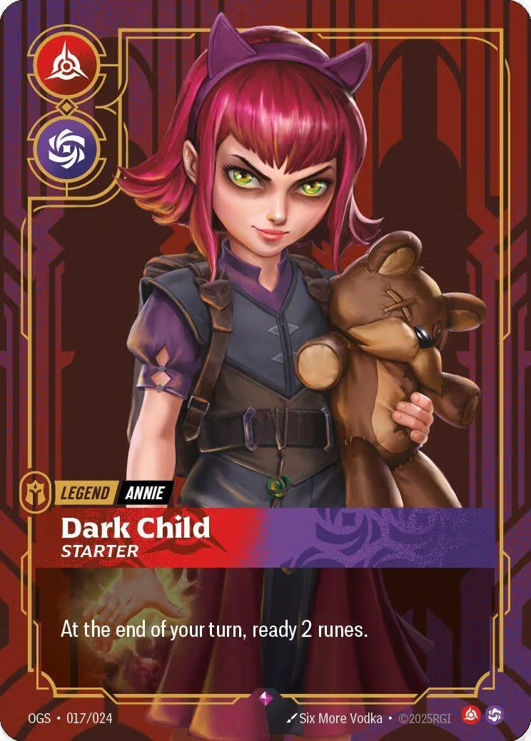 Annie - Dark Child (Metal) (017/024) (Riftbound Organized Play Promotional Cards)