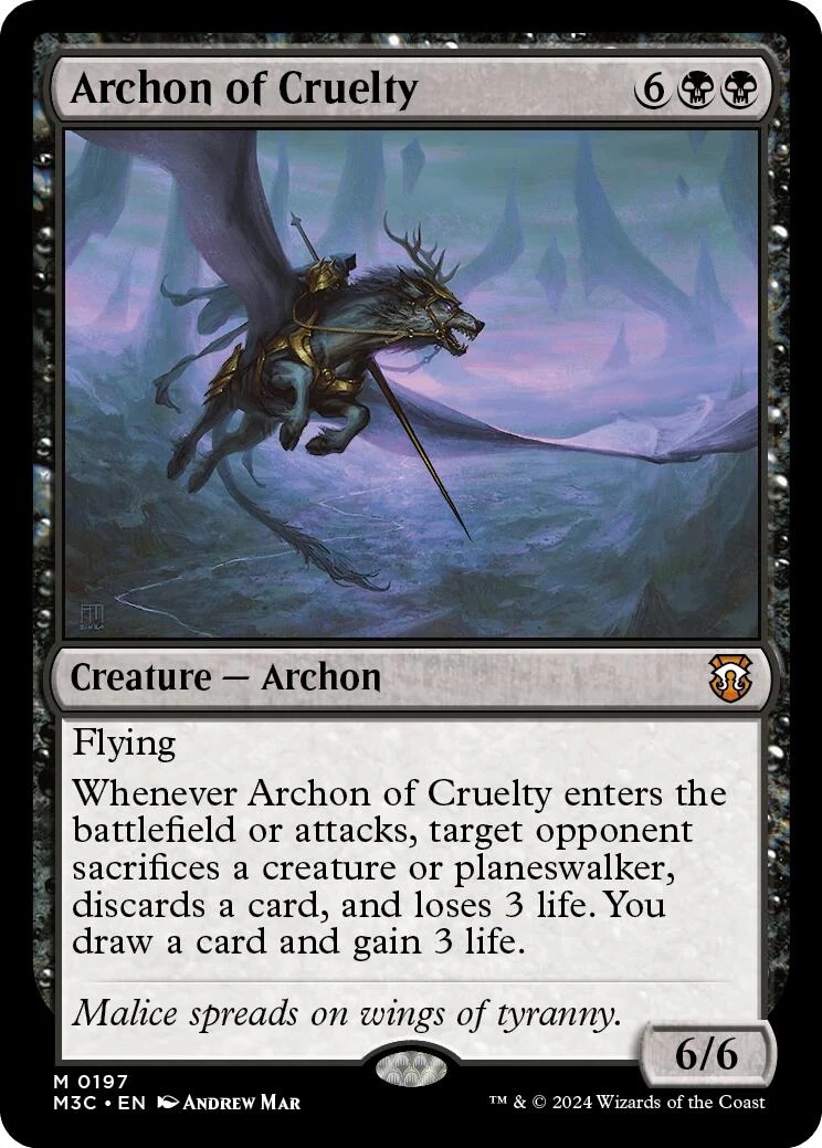 Archon of Cruelty (Ripple Foil) (197) (Modern Horizons 3)