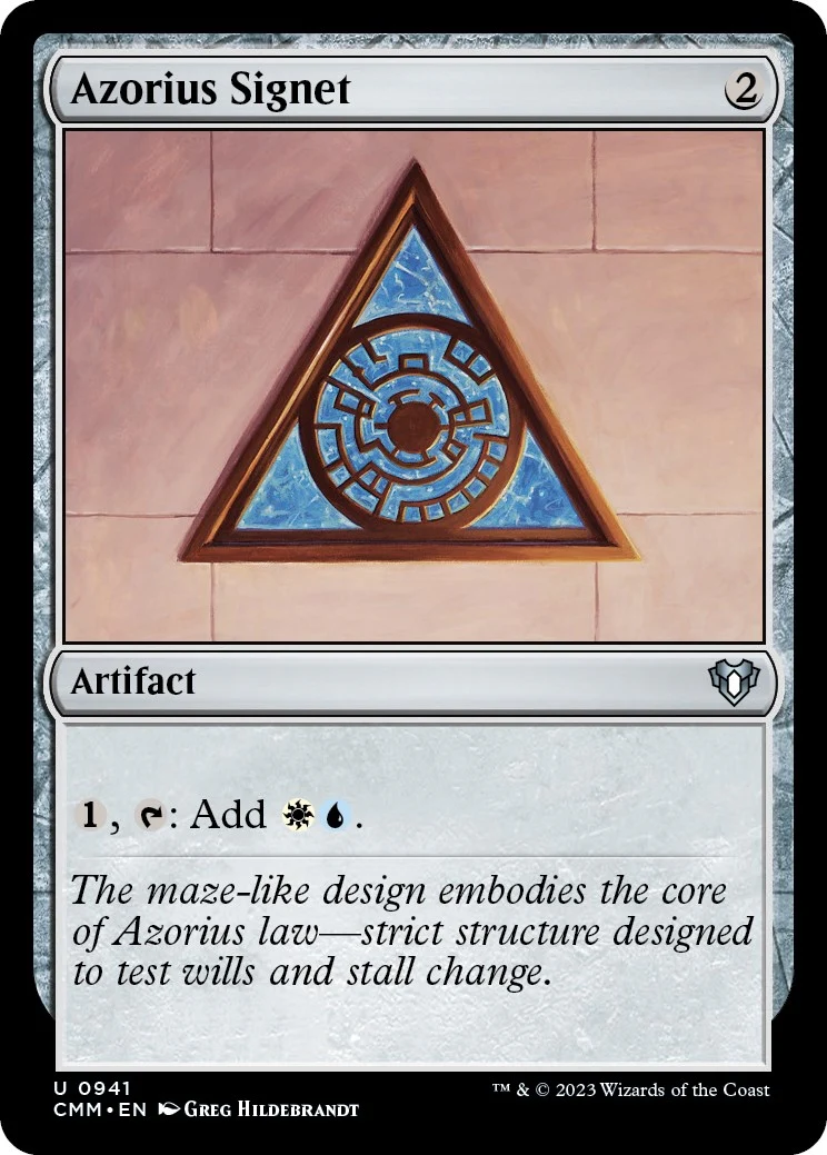 Azorius Signet (941) (Commander Masters)