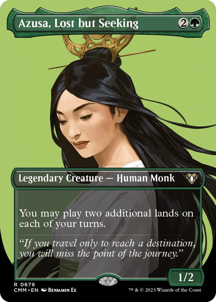 Azusa, Lost but Seeking (Borderless) (679) (Commander Masters)