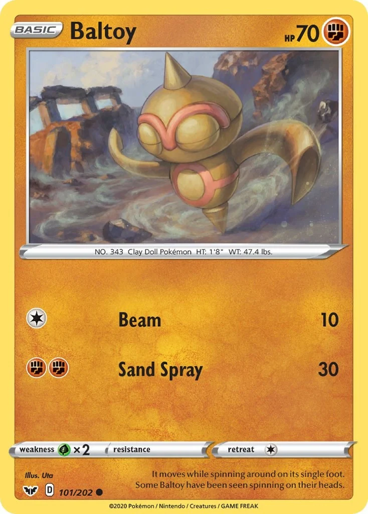 Baltoy (101) (101/202) (SWSH01: Sword & Shield Base Set)