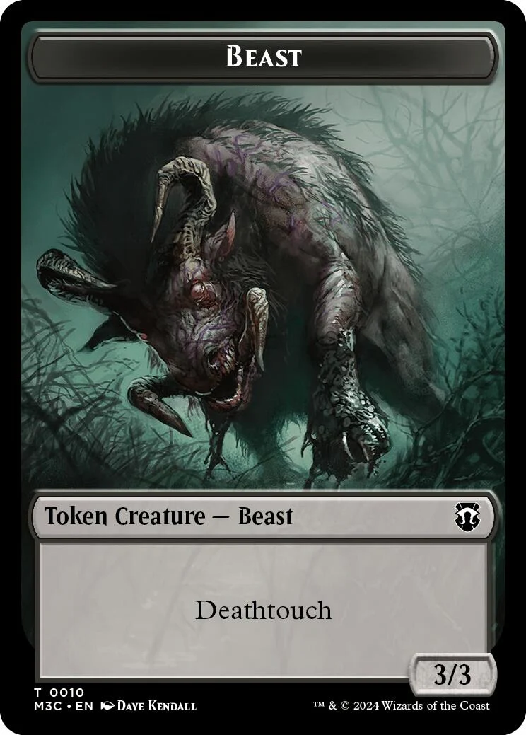 Beast (0010) (Ripple Foil) // Shapeshifter (0008) Double-Sided Token (10 // 8)