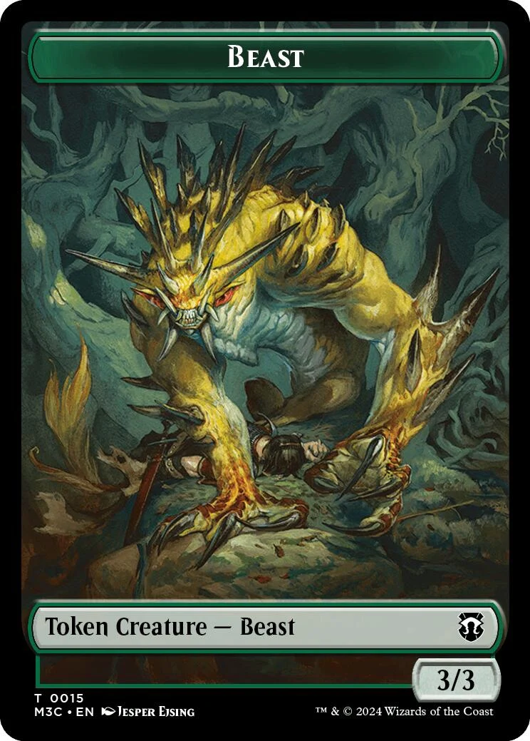Beast (0015) (Ripple Foil) // Insect (0025) Double-Sided Token (15 // 25)