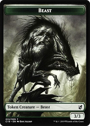 Beast (013) // Wurm Double-Sided Token (13 // 21) (Commander 2019)