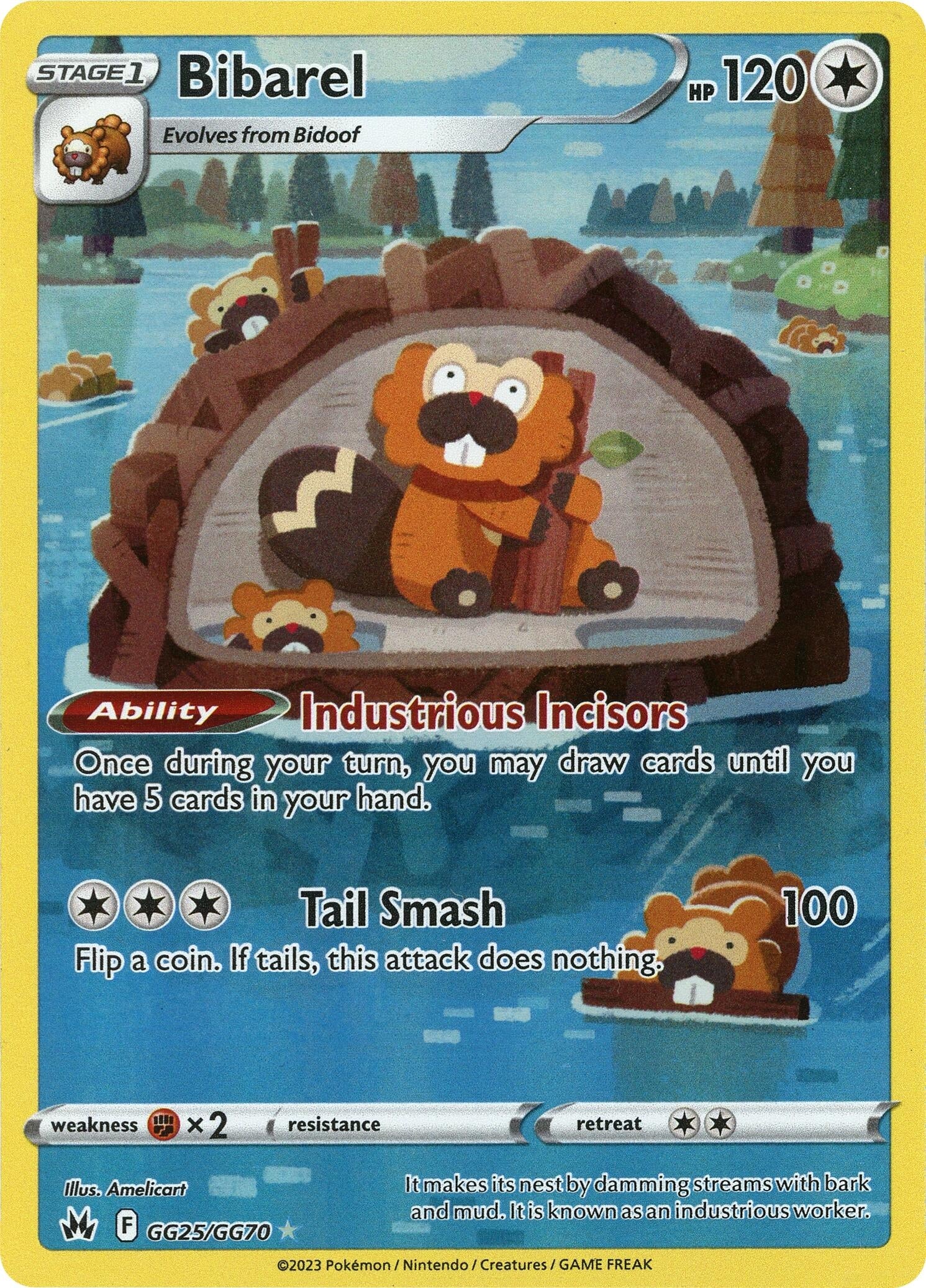Bibarel (GG25/GG70) (Crown Zenith: Galarian Gallery)