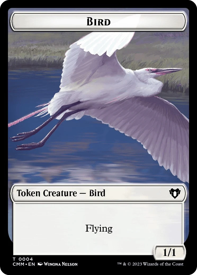 Bird // Zombie (0013) Double-Sided Token (4 // 13) (Commander Masters)