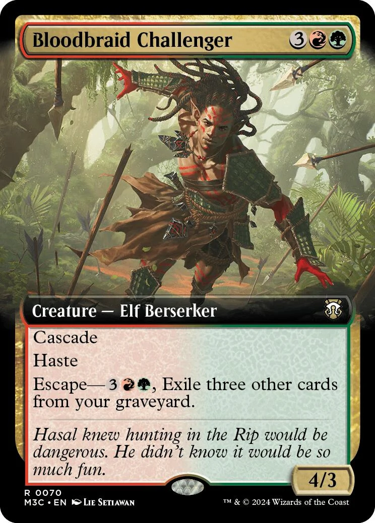 Bloodbraid Challenger (Extended Art) (Ripple Foil) (70) (Modern Horizons 3)