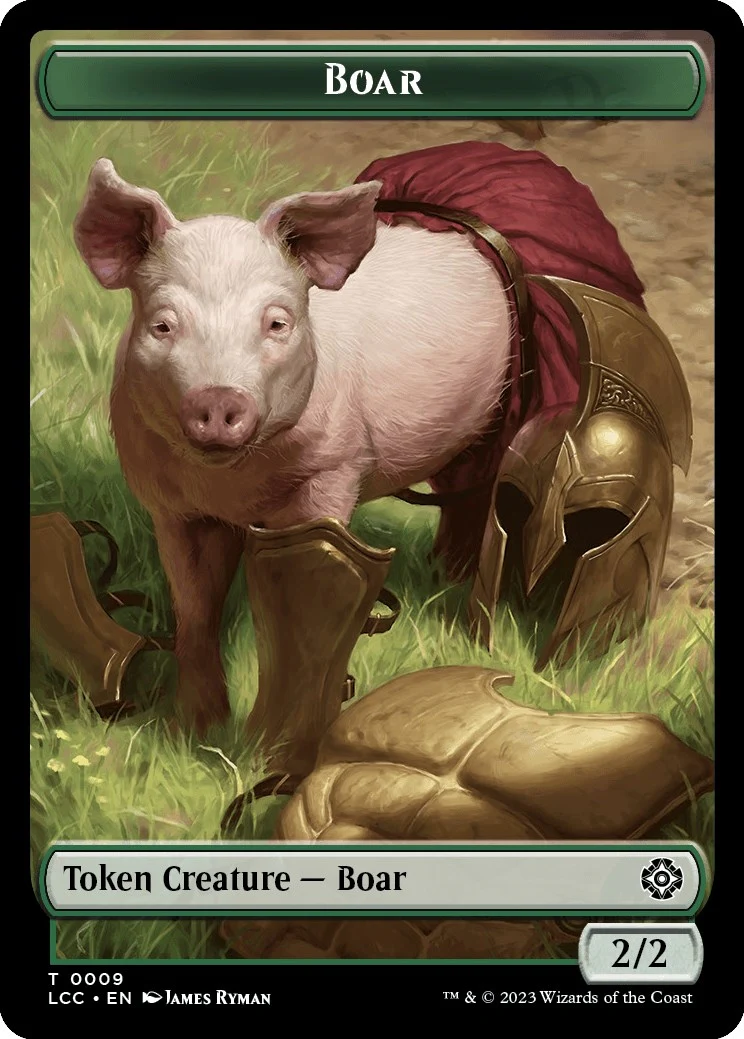 Boar // Merfolk (0005) Double-Sided Token (9 // 5)