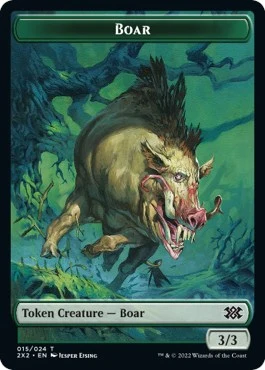 Boar // Soldier Double-Sided Token (15 // 7)
