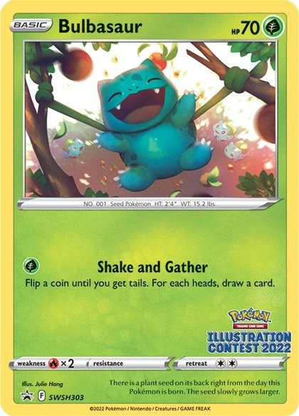 Bulbasaur (Illustration Contest 2022) (SWSH303) (SWSH: Sword & Shield Promo Cards)
