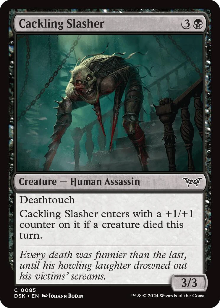 Cackling Slasher (85) (Duskmourn: House of Horror)