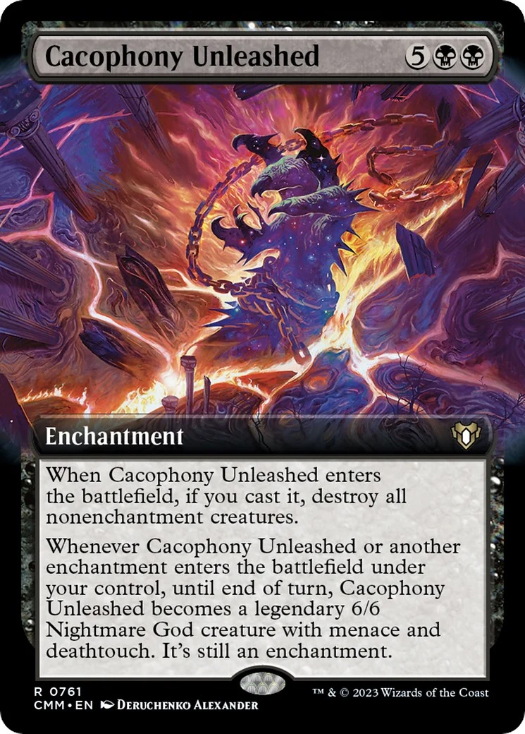 Cacophony Unleashed (Extended Art) (761) (Commander Masters)