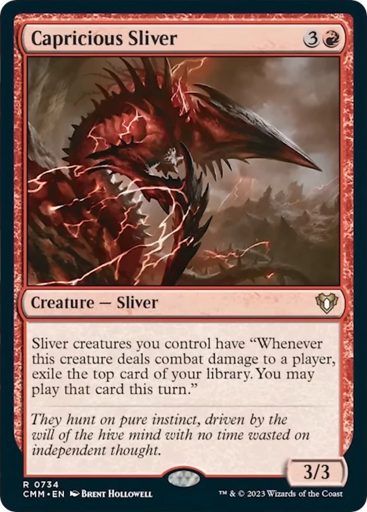 Capricious Sliver (734) (Commander Masters)