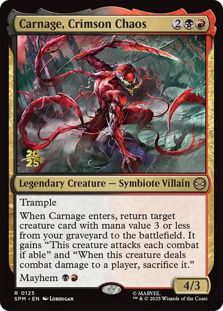 Carnage, Crimson Chaos (125) (Prerelease Cards)