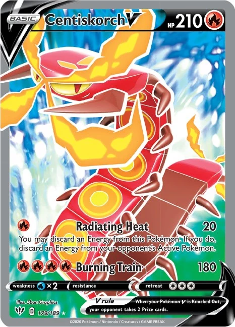 Centiskorch V (Full Art) (179/189) (SWSH03: Darkness Ablaze)