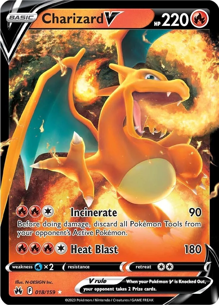 Charizard V (018/159) (Crown Zenith)