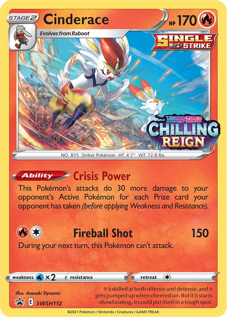 Cinderace - SWSH112 (Prerelease) (SWSH112) (SWSH: Sword & Shield Promo Cards)