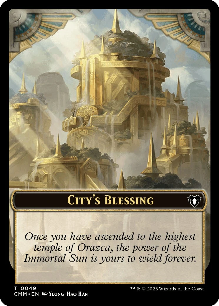 City's Blessing // Emblem - Teferi, Temporal Archmage Double-Sided Token (49 // 53) (Commander Masters)
