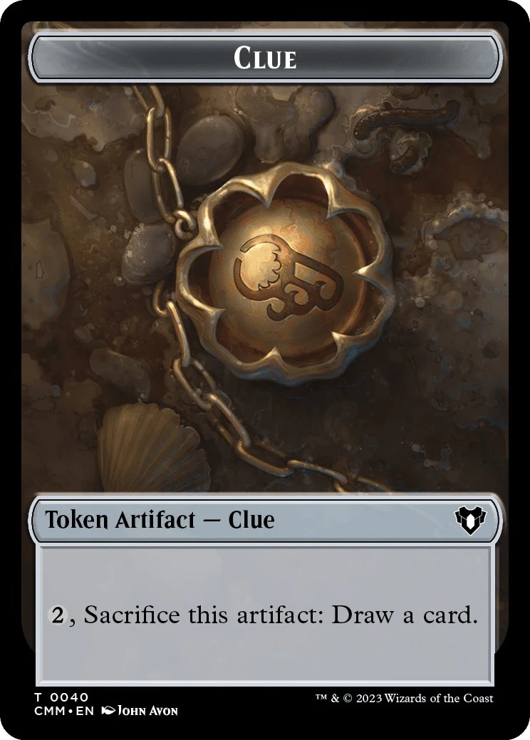 Clue // Satyr Double-Sided Token (40 // 29) (Commander Masters)
