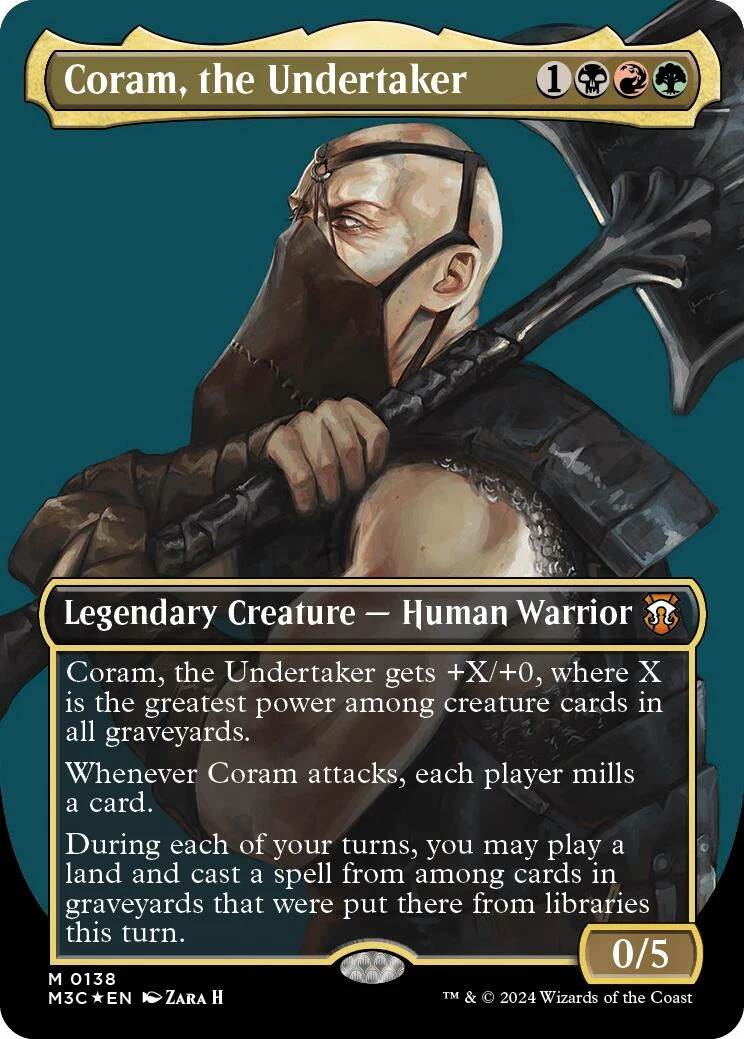 Coram, the Undertaker (Borderless) (Ripple Foil) (138) (Modern Horizons 3)