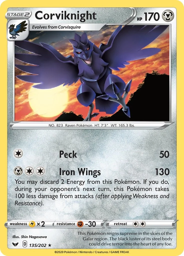 Corviknight (135/202) (SWSH01: Sword & Shield Base Set)