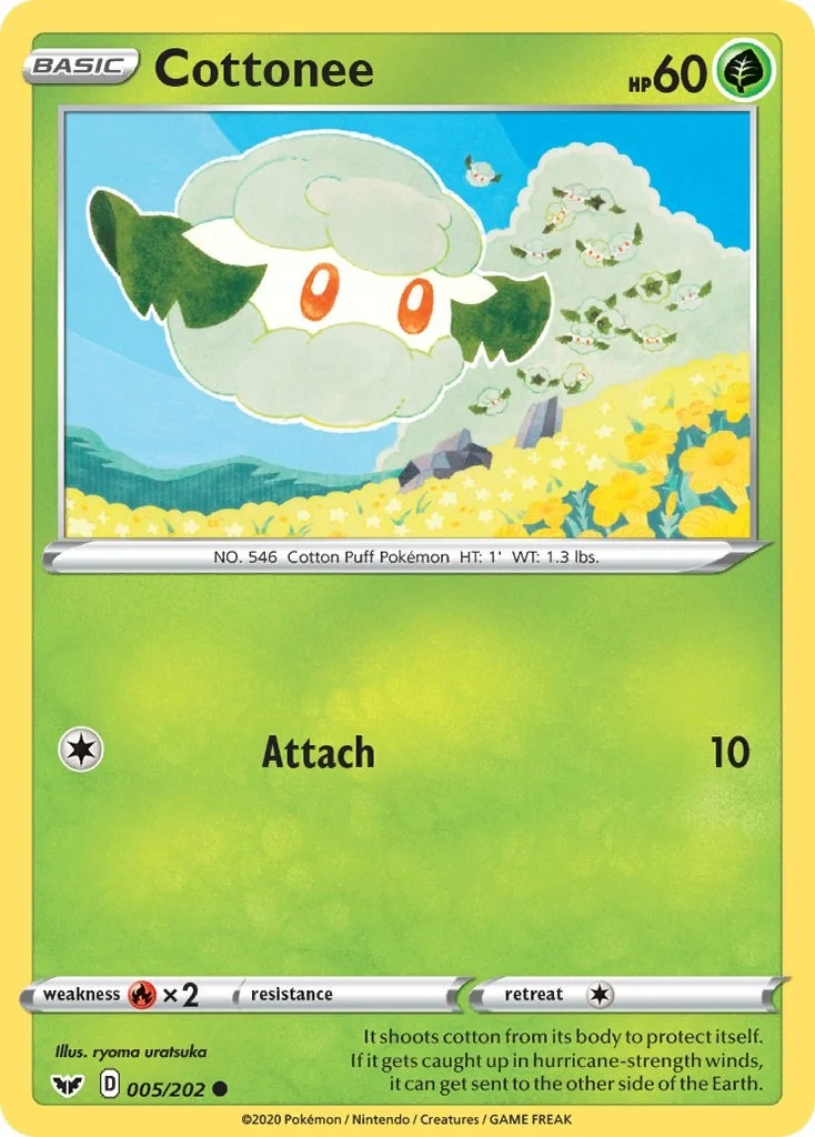 Cottonee (005/202) (SWSH01: Sword & Shield Base Set)