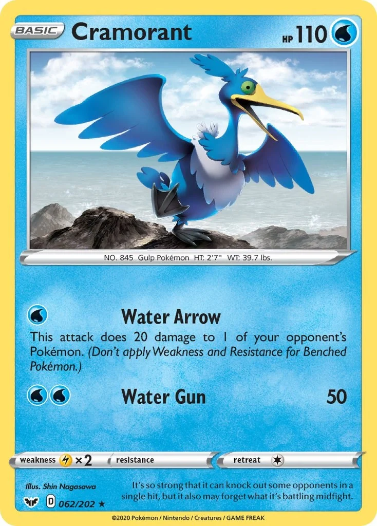 Cramorant (062/202) (SWSH01: Sword & Shield Base Set)