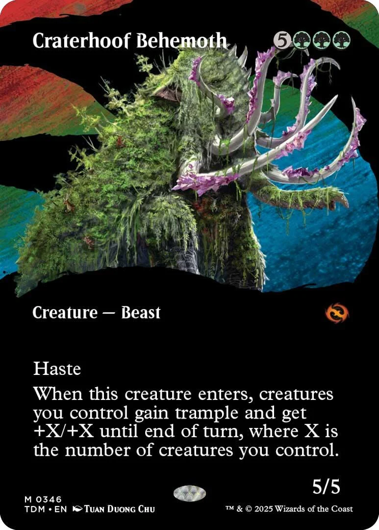 Craterhoof Behemoth (Borderless) (346) (Tarkir: Dragonstorm)