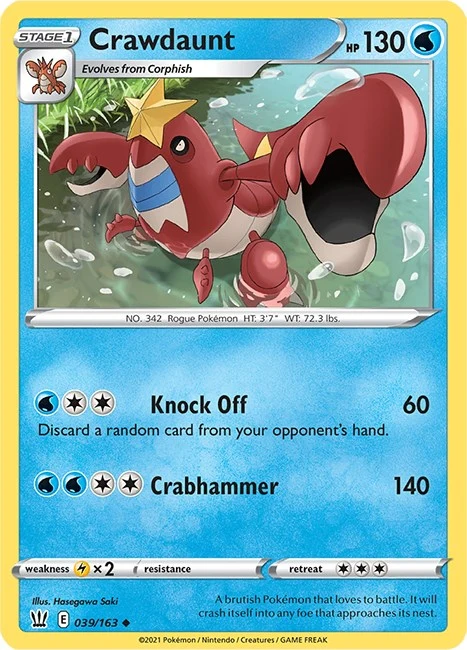 Crawdaunt (039/163) (SWSH05: Battle Styles)