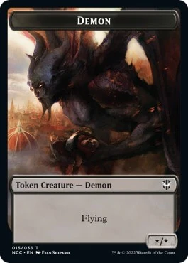 Demon // Copy Double-Sided Token (15 // 1)