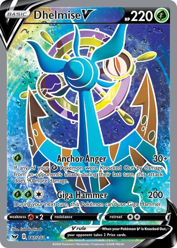 Dhelmise V (Full Art) (187/202) (SWSH01: Sword & Shield Base Set)
