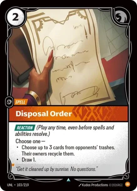 Disposal Order (103/219) (Unleashed)