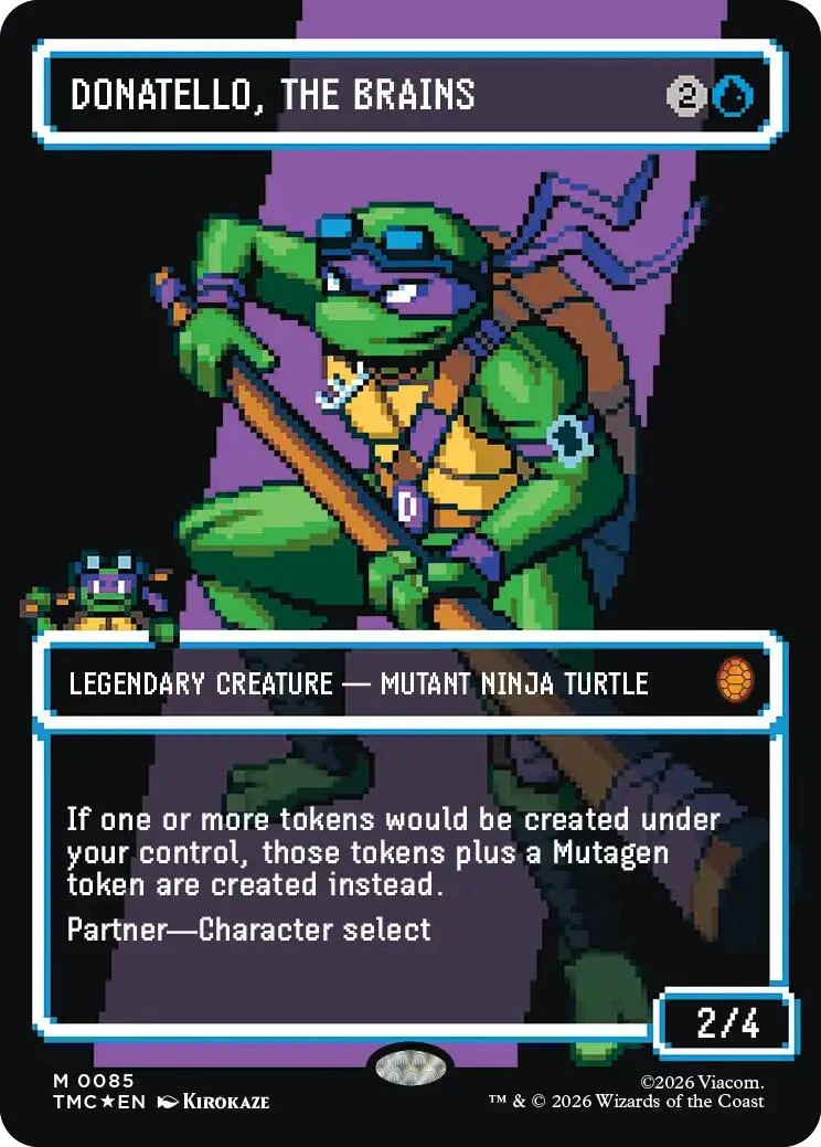 Donatello, the Brains (0085) (Borderless) (Surge Foil) (85) (Teenage Mutant Ninja Turtles)
