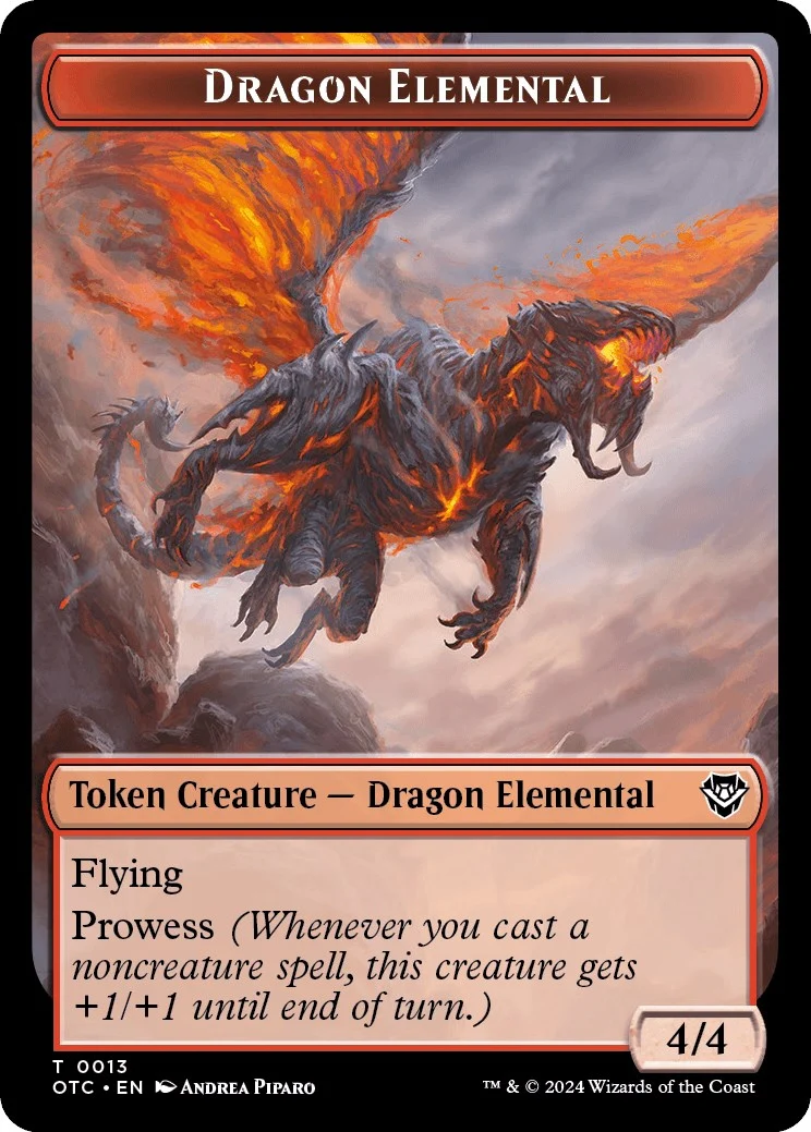 Dragon Elemental // Treasure Double-Sided Token (13 // 18)