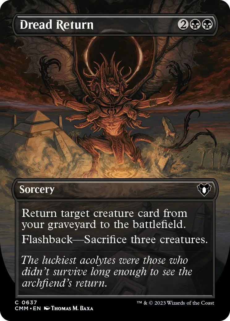 Dread Return (Borderless) (637) (Commander Masters)