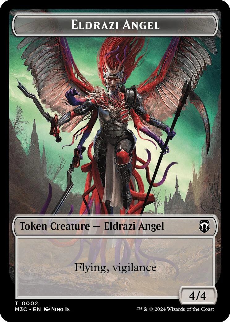 Eldrazi Angel (Ripple Foil) // Copy Double-Sided Token (2 // 1)
