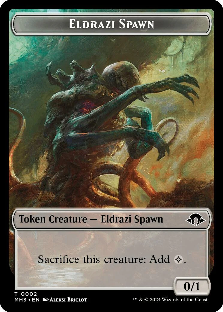 Eldrazi Spawn // Cat Warrior Double-Sided Token (2 // 5) (Modern Horizons 3)
