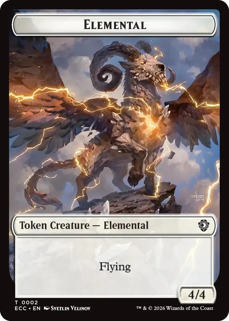 Elemental (0002) // Elemental (0009) Double-Sided Token (2 // 9) (Lorwyn Eclipsed)