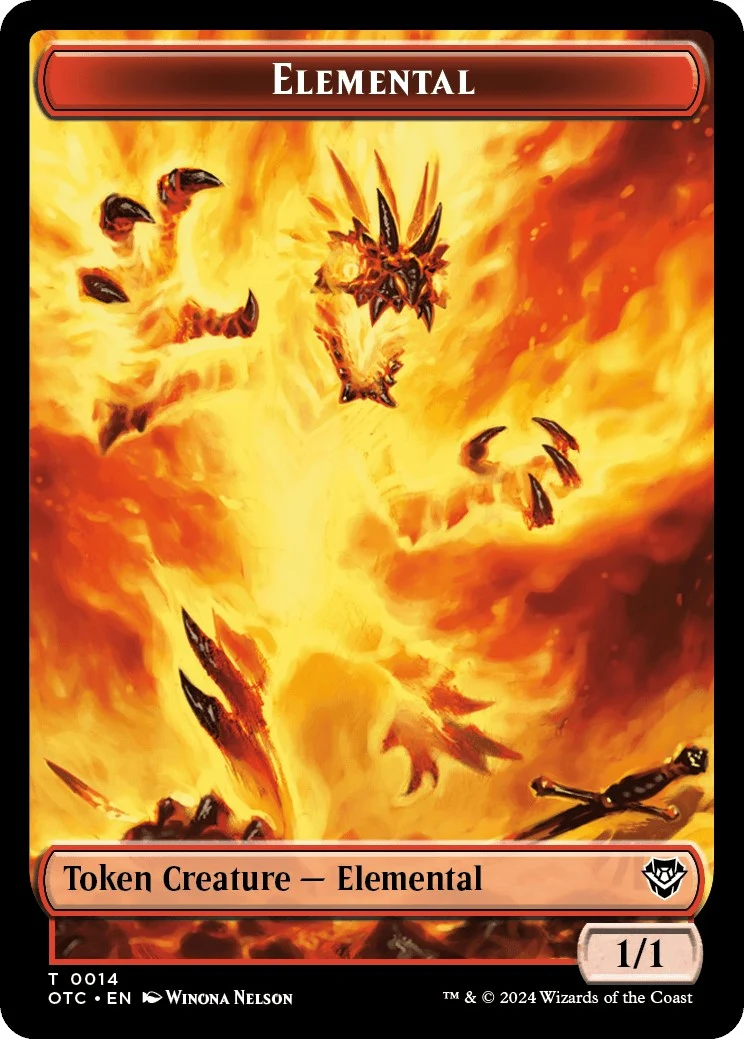 Elemental (0014) // Soldier (0026) Double-Sided Token (14 // 26)