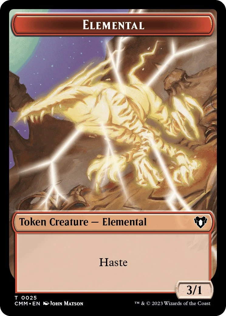 Elemental (0025) // Saproling Double-Sided Token (25 // 35) (Commander Masters)