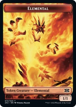Elemental // Spirit (008) Double-Sided Token (13 // 8)