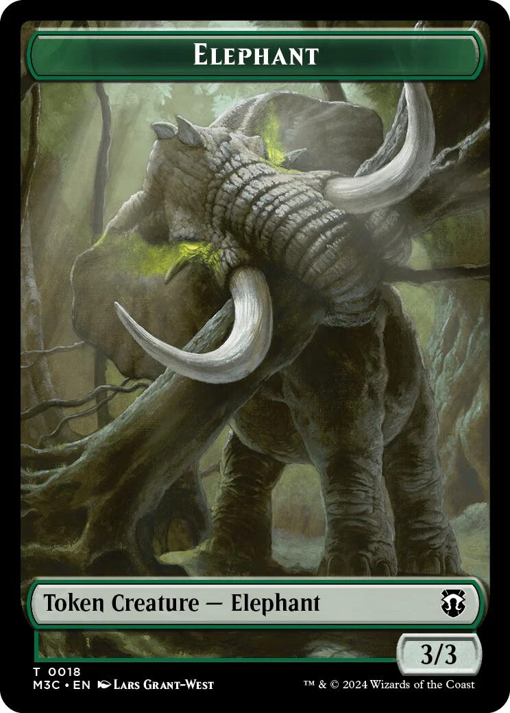 Elephant // Beast (0016) Double-Sided Token (18 // 16)