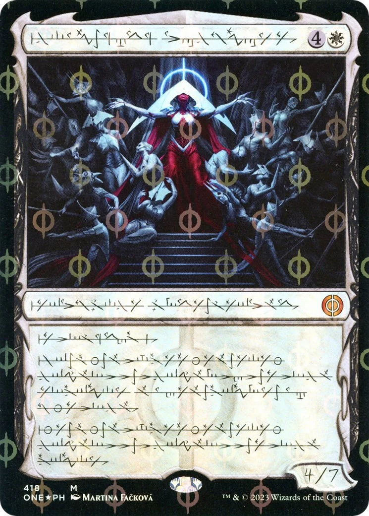 Elesh Norn, Mother of Machines (Phyrexian) (Step-and-Compleat Foil) (418) (Phyrexia: All Will Be One)