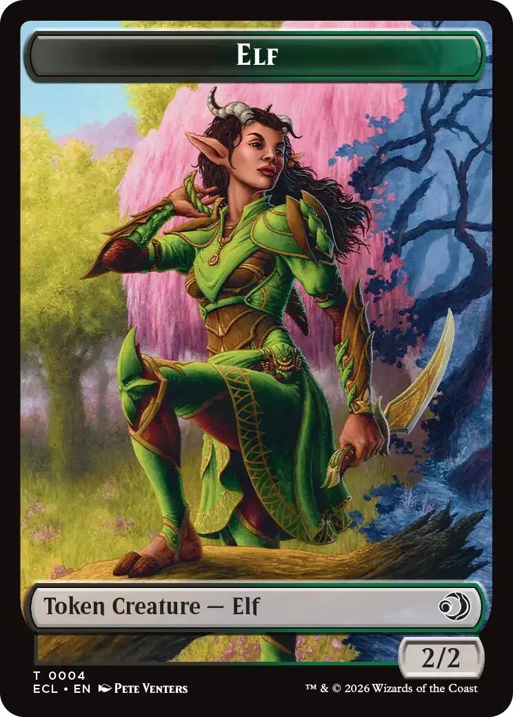 Elf // Treasure Double-Sided Token (4 // 10) (Lorwyn Eclipsed)
