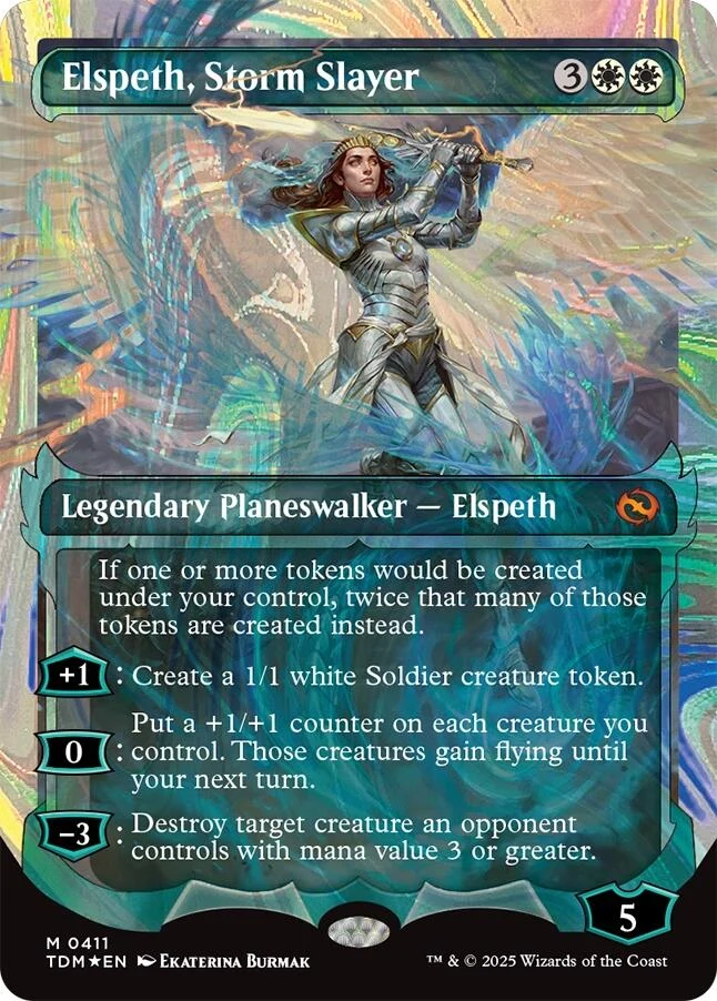 Elspeth, Storm Slayer (Showcase) (Halo Foil) (411) (Tarkir: Dragonstorm)